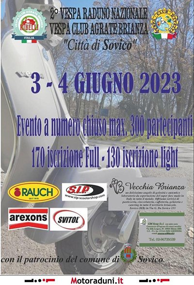 Locandina evento 2° VESPA RADUNO NAZIONALE VESPA CLUB AGRATE BRIANZA