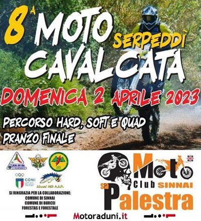 Locandina evento 8^ MOTOCAVALCATA DEL SERPEDDI'