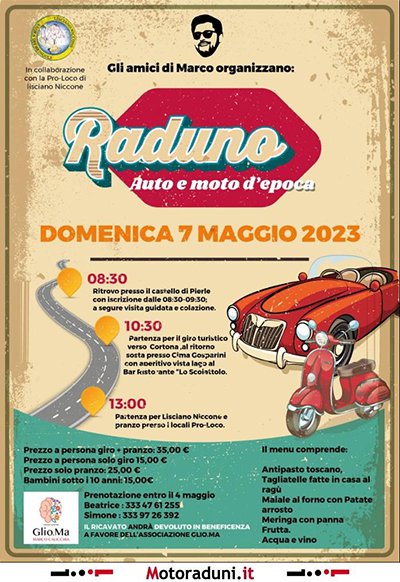 Locandina evento RADUNO AUTO E MOTO D'EPOCA