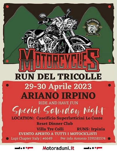 Locandina evento RUN DEL TRICOLLE