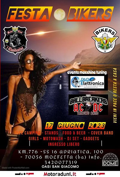 Locandina evento FESTA BIKERS