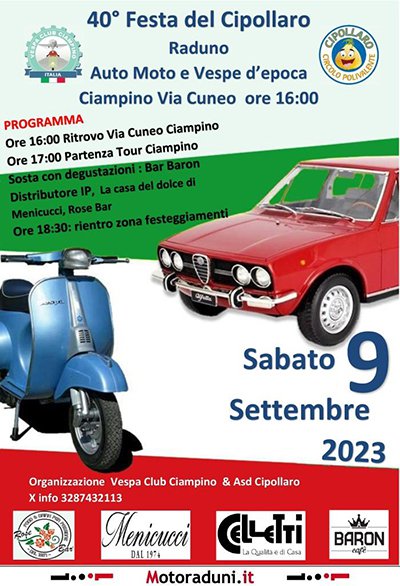 Locandina evento RADUNO AUTO MOTO STORICHE