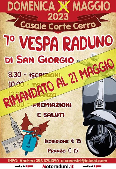 Locandina evento 7° VESPA RADUNO DI SAN GIORGIO