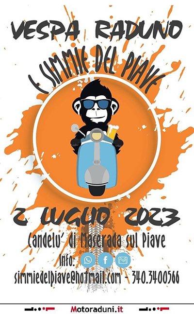 Locandina evento VESPA RADUNO E SIMMIE DEL PIAVE