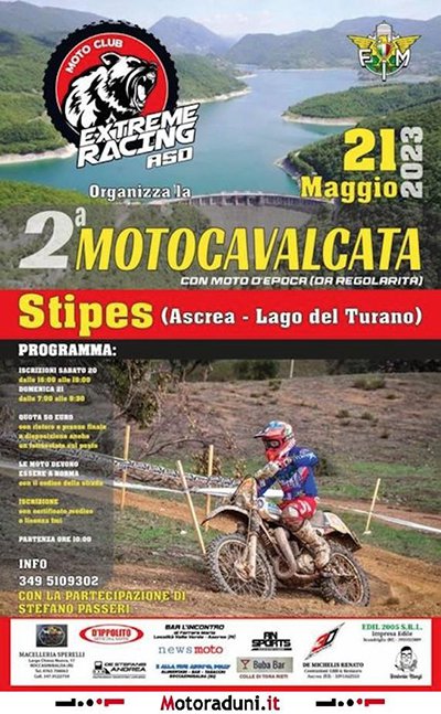 Locandina evento 2^ MOTOCAVALCATA CON ENDURO D'EPOCA