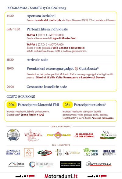 Locandina evento 4° MOTOGUSTO - MOTORAID EDITIO