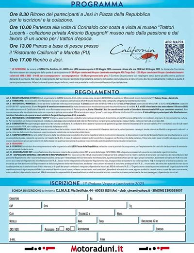 Locandina evento 11° RADUNO VESPA E LAMBRETTA