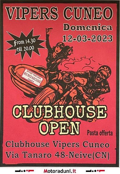 Locandina evento INAUGURAZIONE CLUBHOUSE