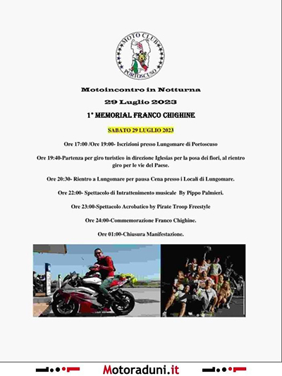 Locandina evento MOTOINCONTRO IN NOTTURNA