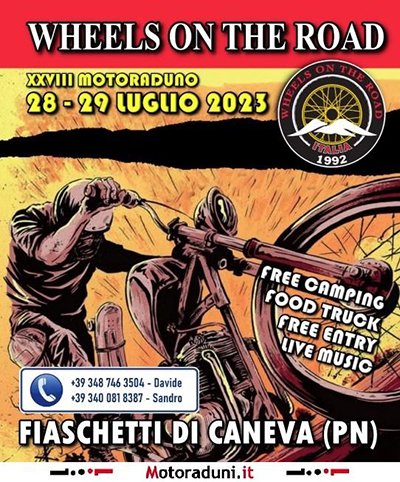 Locandina evento 28° MOTORADUNO WHEELS ON THE ROAD