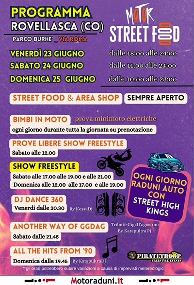 Locandina evento MOTOR STREET FOOD - 4^ TAPPA