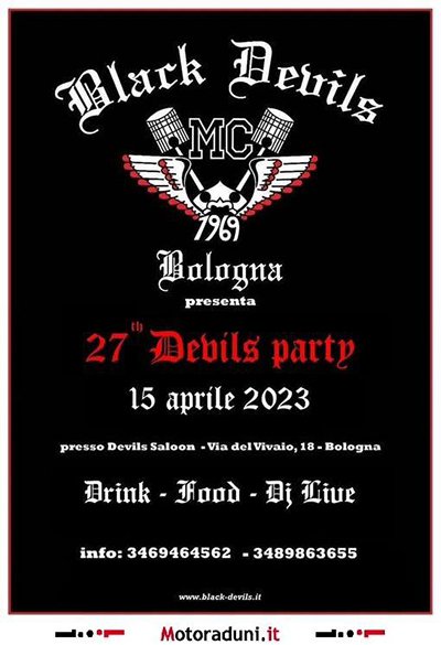 Locandina evento 27° DEVILS' PARTY
