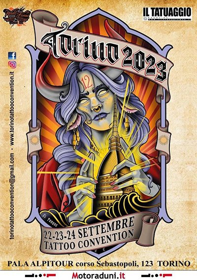 Locandina evento TORINO TATTOO CONVENTION 2023