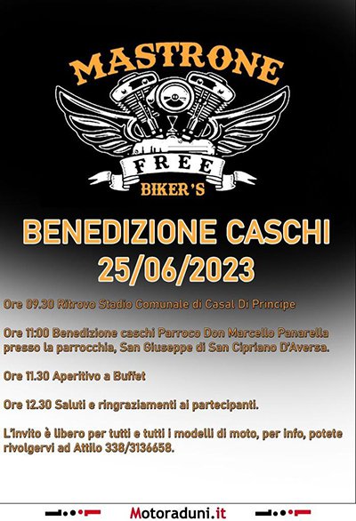 Locandina evento BENEDIZIONE CASCHI