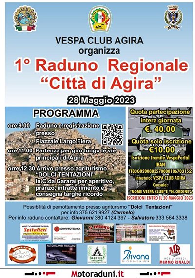 Locandina evento 1° RADUNO REGIONALE CITTA' DI AGIRA