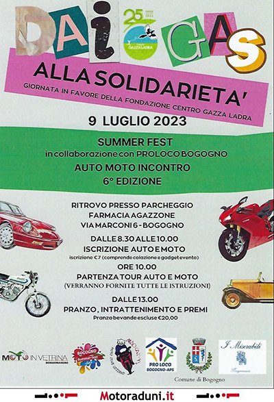Locandina evento DAI GAS ALLA SOLIDARIETA'
