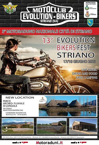 Locandina evento 13° EVOLUTION BIKERS FEST STRIANO
