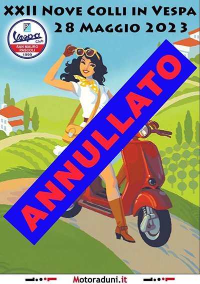 Locandina evento EVENTO ANNULLATO - XXII NOVE COLLI IN VESPA