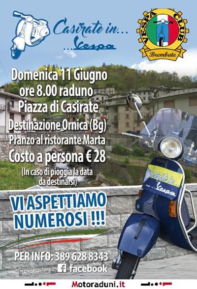 Locandina evento CASIRATE IN VESPA