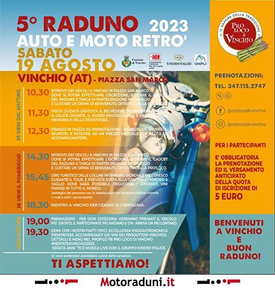Locandina evento 5° RADUNO DI AUTO E MOTO RETRO'