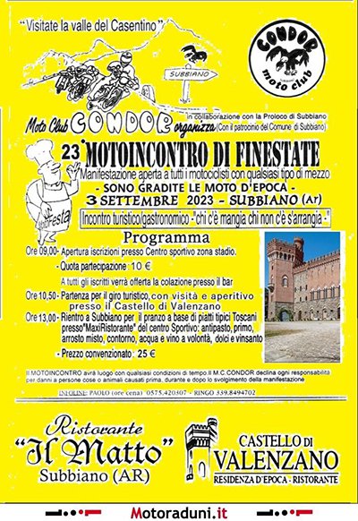 Locandina evento 23° MOTOINCONTRO DI FINESTATE