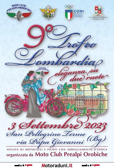 Locandina evento 9° TROFEO LOMBARDIA ELEGANZA SU DUE RUOTE
