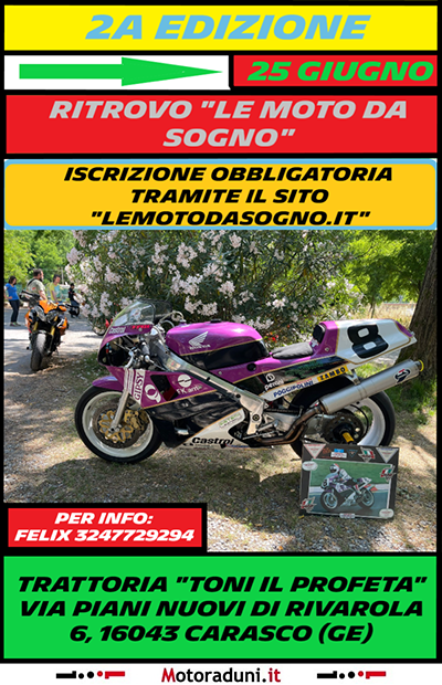 Locandina evento RITROVO LE MOTO DA SOGNO - 2A EDIZIONE