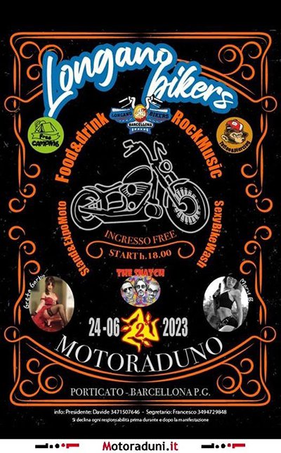 Locandina evento II° MOTORADUNO LONGANO BIKERS