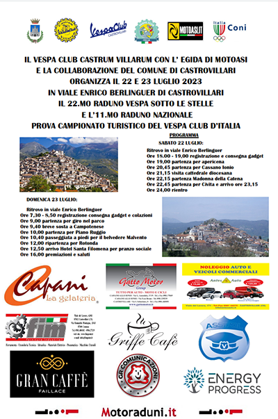 Locandina evento 11° RADUNO NAZIONALE VESPA