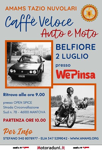 Locandina evento CAFFE' VELOCE BELFIORE