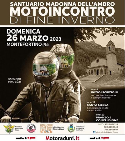 Locandina evento MOTOINCONTRO DI FINE INVERNO ALLA MADONNA DELL'AMBRO