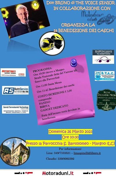 Locandina evento 1^ BENEDIZIONE DEI CASCHI