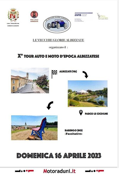 Locandina evento X° RADUNO AUTO E MOTO D'EPOCA ALBIZZATE