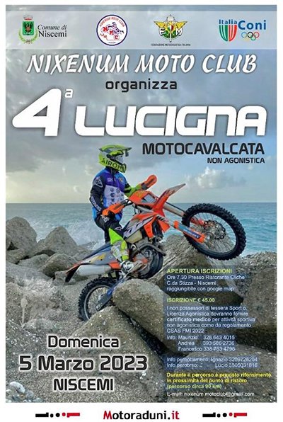 Locandina evento 4^ LUCIGNA MOTOCAVALCATA