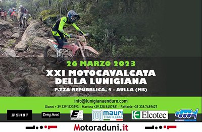 Locandina evento XXI MOTOCAVALCATA DELLA LUNIGIANA