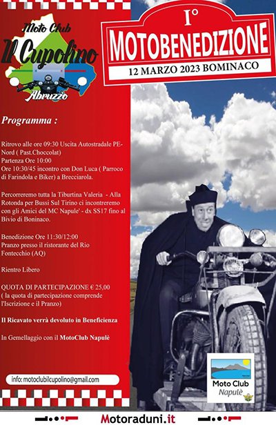 Locandina evento 1° MOTOBENEDIZIONE IL CUPOLINO