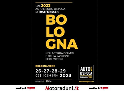 Locandina evento AUTO E MOTO D'EPOCA BOLOGNA 2023