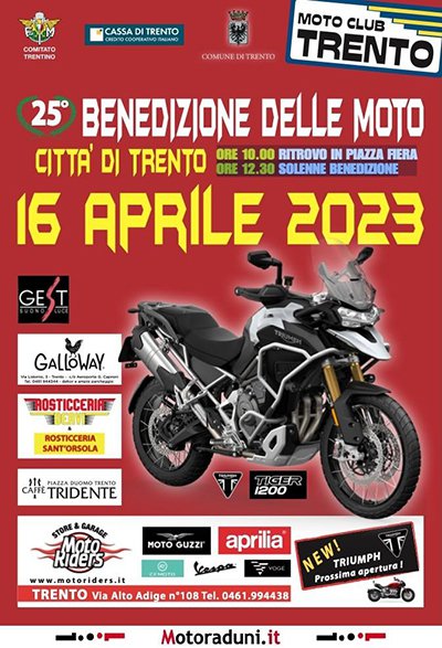 Locandina evento 25° BENEDIZIONE DELLE MOTO