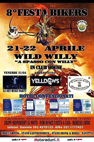 Locandina evento 8° FESTA BIKERS A SPASSO CON WILLY
