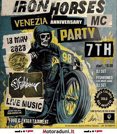 Locandina evento IHMC VENEZIA 7TH ANNIVERSARY PARTY