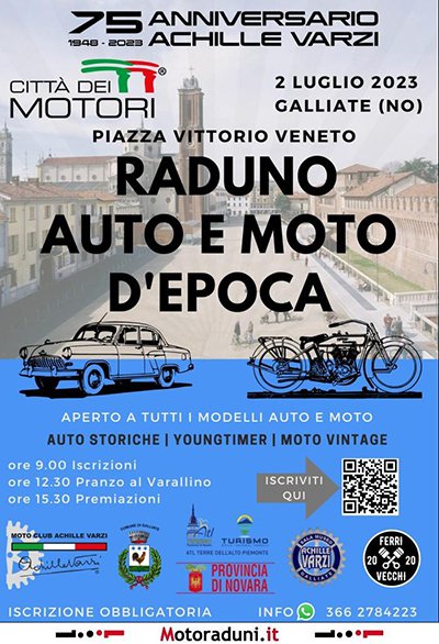 Locandina evento RADUNO AUTO E MOTO D'EPOCA