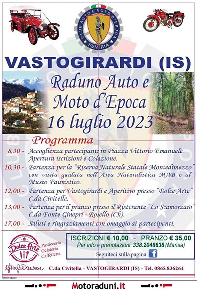 Locandina evento RADUNO AUTO E MOTO D'EPOCA