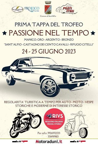 Locandina evento PRIMA TAPPA DEL TROFEO PASSIONE NEL TEMPO