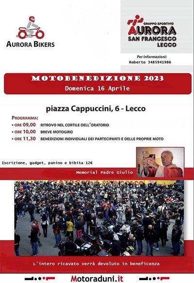 Locandina evento MOTOBENEDIZIONE 2023