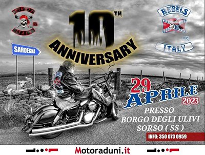 Locandina evento 10 YEARS REBELS MC ITALY & NOMAD