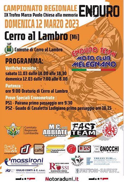 Locandina evento CAMPIONATO REGIONALE ENDURO