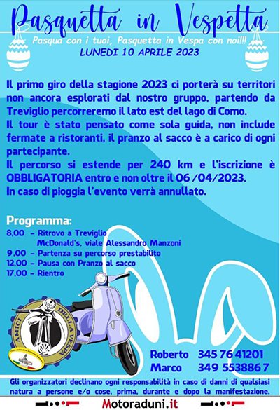 Locandina evento PASQUETTA IN VESPETTA