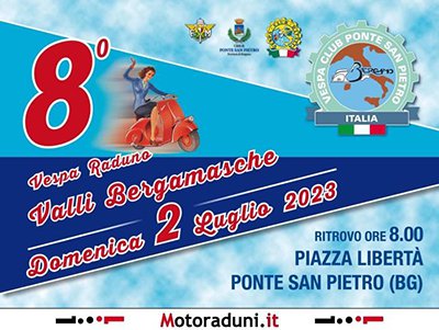 Locandina evento 8° VESPA RADUNO VALLI BERGAMASCHE
