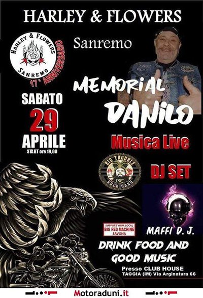 Locandina evento 17° ANNIVERSARIO HARLEY & FLOWERS
