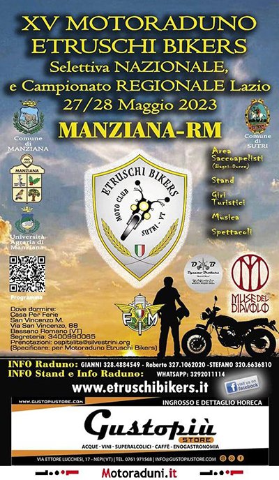 Locandina evento XV° MOTORADUNO ETRUSCHI BIKERS